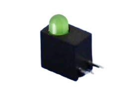 3MM插件LED黄绿灯珠,EH-30E-GD组装类LED单孔方型体,亿毫安电子