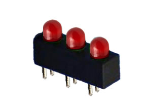 插件式组装LED,EH-30T-3RD红灯,3MM直插组装LED,T字型