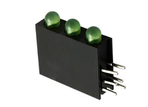 EH-30D-3GD插件LED黄绿灯,3灯组合组装LED,亿毫安电子