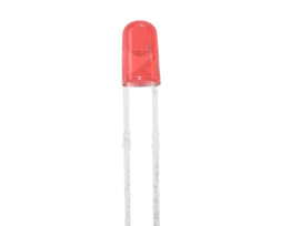 国产3MM插件LED红灯,EH-234SURD无边圆头红发红,亿毫安电子