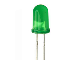 EH-503SYGD插件LED绿灯,绿发绿F5灯珠,国产LED亿毫安电子