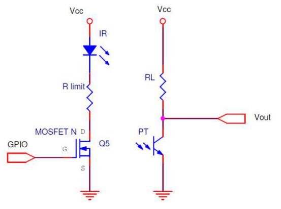 光电开关EH-T201应用电路图